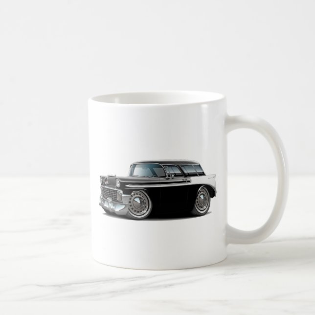 Nomade-Schwarz-weißes Auto 1956 Kaffeetasse (Rechts)