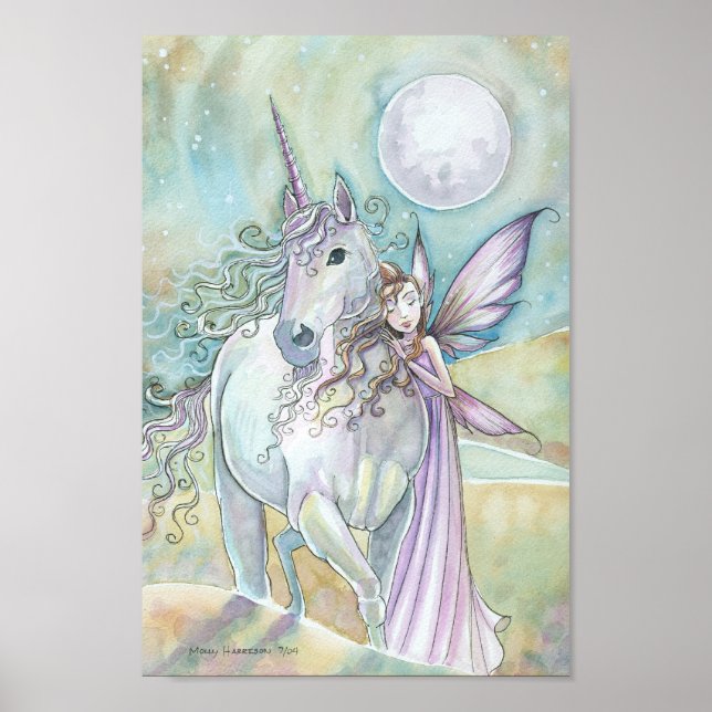 Nomaden des Mystic Dunes Fairy Unicorn Poster (Vorne)