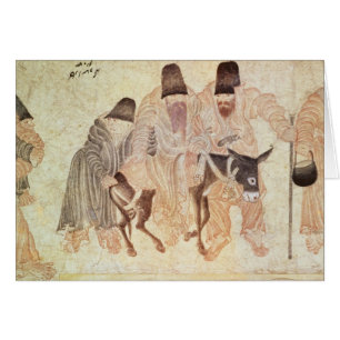 Nomades mongols avec un âne, XVème siècle