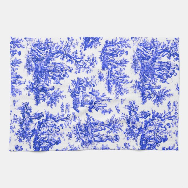 NOMADESAUSTRALIENS Französisches Royal Blue Jouy D Geschirrtuch (Horizontal)