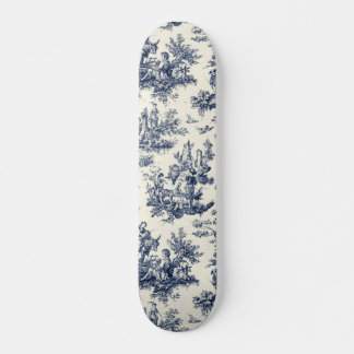 NOMADESAUSTRALIENS Navy Toile de Jouy Skateboard