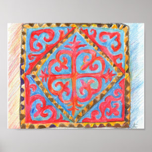 Nomadische Klugheit. Traditionelle Kunst von Poster