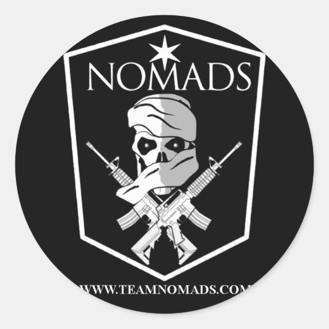 NOMADS-LOGO-Aufkleber Runder Aufkleber (Vorderseite)