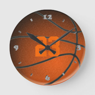 Nombre de joueurs de basket-ball Horloge ronde