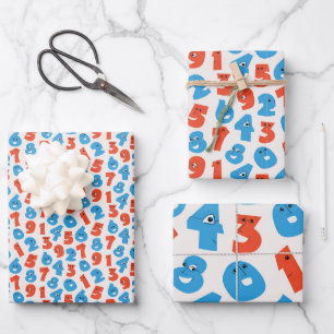 Nombre heureux Papier d'emballage d'impression