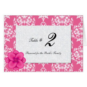 Nombre rose et blanc chic de Tableau de damassé
