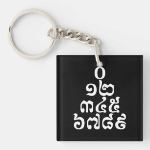 Nombres cambodgiens Pyramide - 0 12 345 6789 Khmer