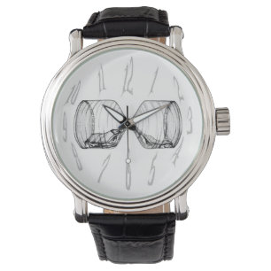 Nombres de montre et sablier droit vidangeant le