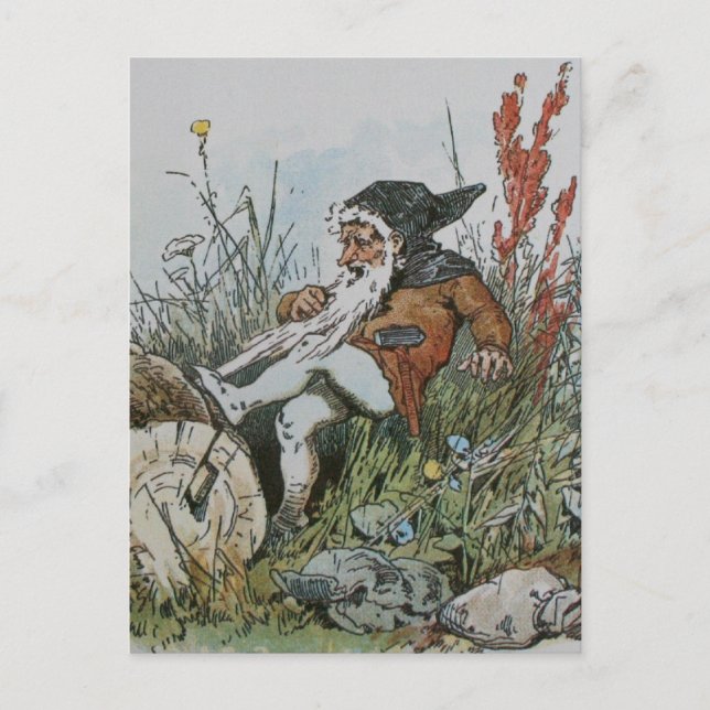 Nome mit seinem Bart gefangen auf einem Log Postkarte (Vorderseite)