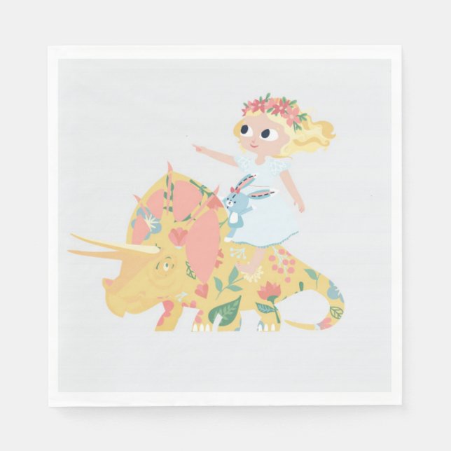 Nomi & Brave Ride Triceratops Serviette (Vorderseite)