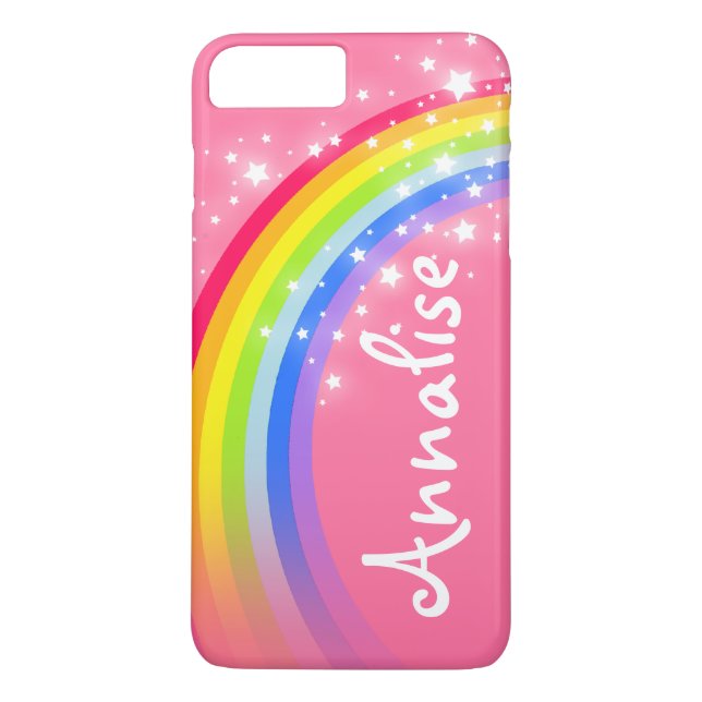 Nommé 8 lettre arc-en-ciel rouge rose coque iphone (Dos)