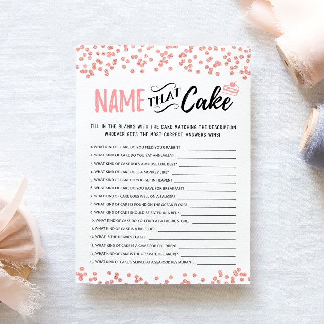 Nommez ce gâteau avec la carte de jeu Réponses (Créateur téléchargé)