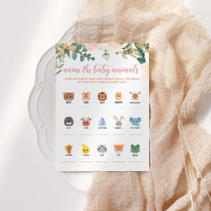 Nommez la carte de jeu Baby shower d'automne Baby 