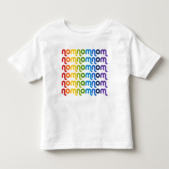NomNomNom Regenbogen-Kleinkind-T - Shirt (Vorderseite)