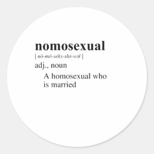 NOMOSEXUAL RUNDER AUFKLEBER