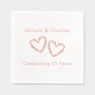 Noms de couple Coeur 35e anniversaire de Mariage