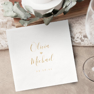 Noms de couples de mariage de script élégant simpl