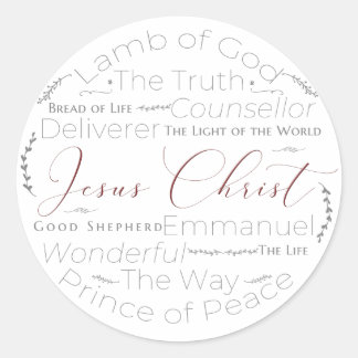 Noms de Jésus Autocollant de typographie d'écritur