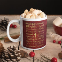 Noms de Jésus Rouge Mug personnalisée