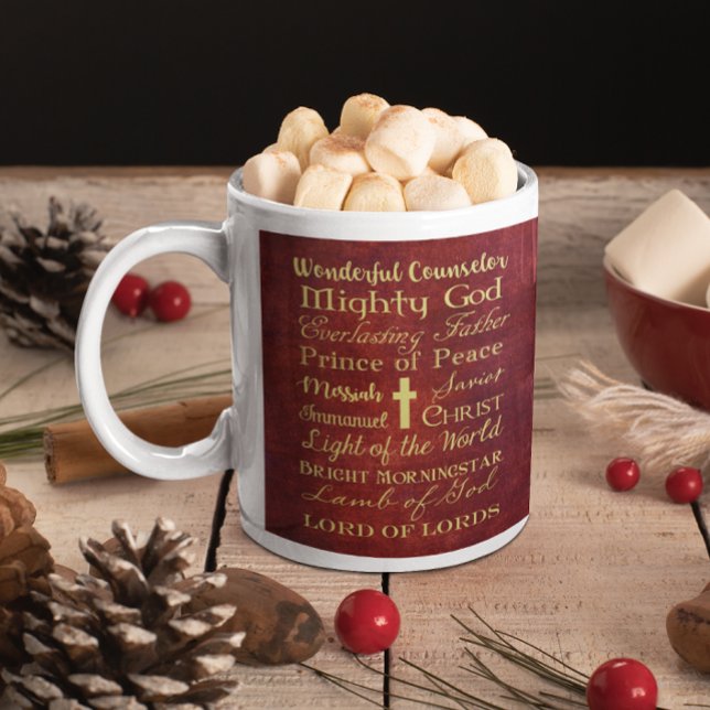 Noms de Jésus Rouge Mug personnalisée (Créateur téléchargé)