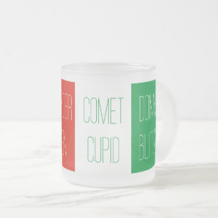 NOMS DE RÉINDEUR Mug de verre givrée