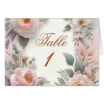 Noms de table de mariage romantique