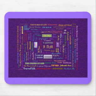 noms de tapis de souris de Dieu