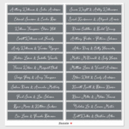 Noms d'invités de script manuscrits Étiquettes Off