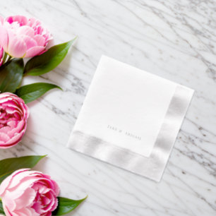 Noms Personnalisés Feuille d'Argent Mariage