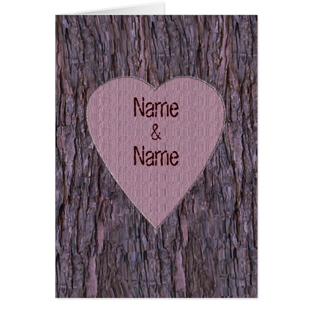 Noms personnalisés gravés dans l'arbre Carte - ros (Devant)