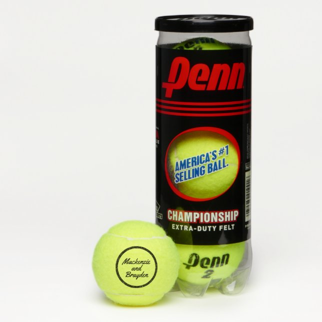 Noms personnalisés sur des balles de tennis person (Boîte)