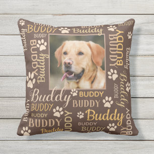 Noms photo personnalisés Oreiller à lancer de ch