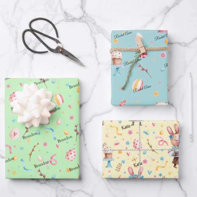 Noms WP | 3 feuilles 19x29 Motifs de Pâques (Recto)