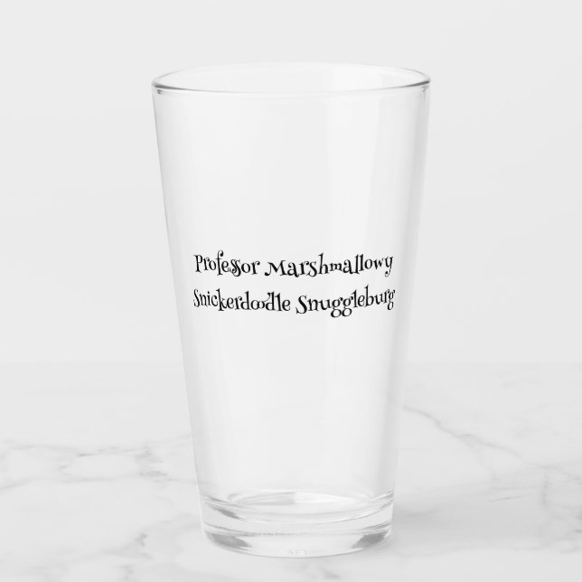 NomsBasculés : Verre de pinte personnalisé (Devant)
