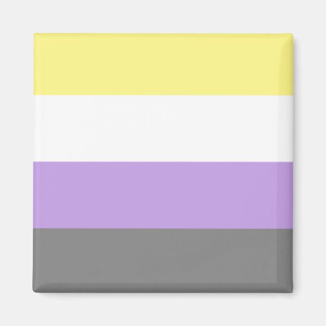 Non-Binary Pride Flag Magnet (Vorne)