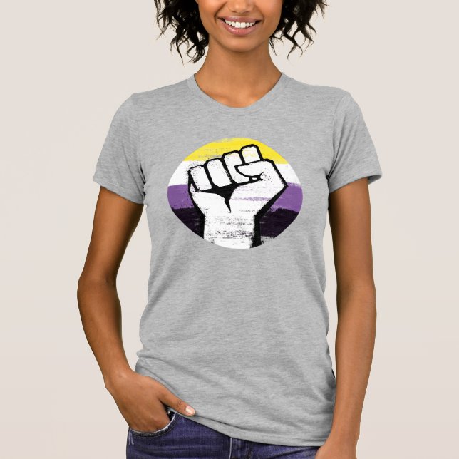 Non-Binary-Pride-T - Shirt (Vorderseite)