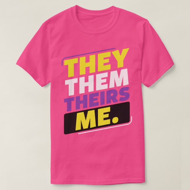 Non-Binary sie sie ihre lGBT lbT Enby non-binär T-Shirt (Design vorne)