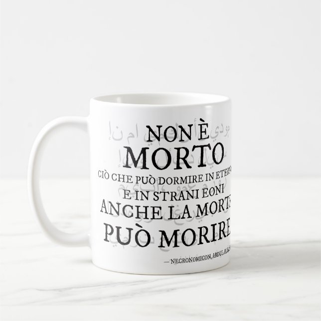 "Non è morto..." - Il verso del Necronomicon Kaffeetasse (Links)