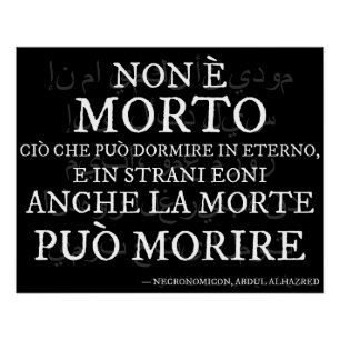 "Non è morto..." - Il verso del Necronomicon Poster