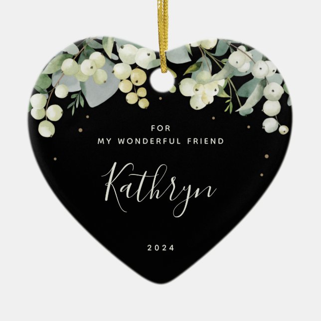 Non-Foto Custom für jedermann Weihnachtsherz gefor Keramik Ornament (Vorne)