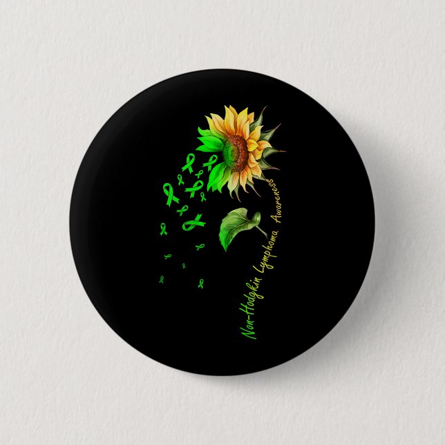 Non-Hodgkin-Lymphom-Suower-Shirt Button (Vorderseite)