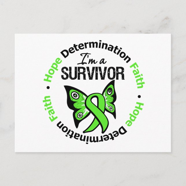 Non-Hodgkin-Lymphom-Survivor Hope-Entschlossenheit Postkarte (Vorderseite)