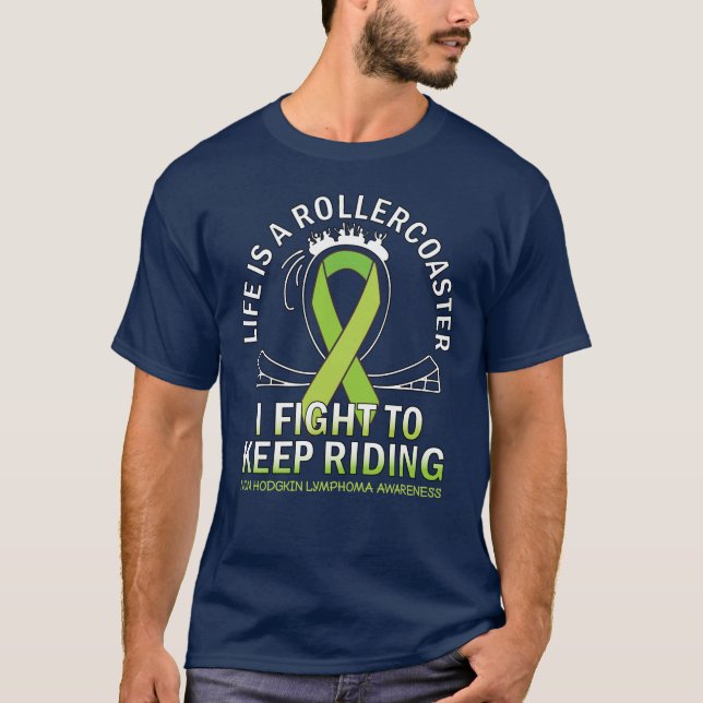 Non hodgkin lymphoma cancer awareness lime ribbon T-Shirt (Vorderseite)