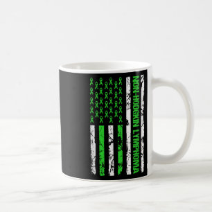 Non Hodgkin Lymphoma Flag Linse Green Ribbon Kaffeetasse