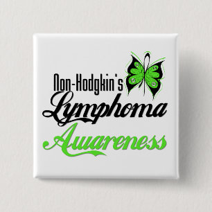 Non-Hodgkins Lymphom Awareness Butterfly Button