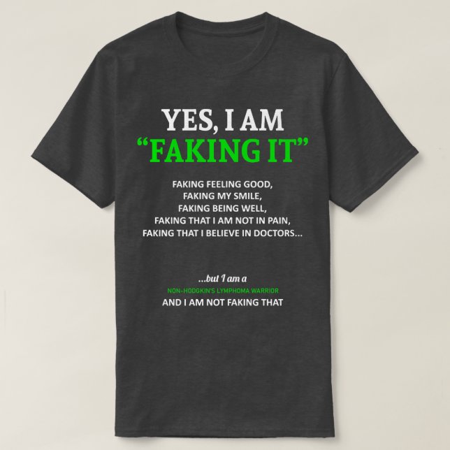 Non-Hodgkins Lymphom Bewusstsein ich tue es in T T-Shirt (Design vorne)