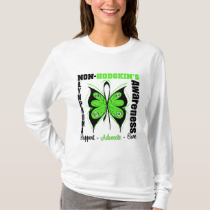 Non-Hodgkins Lymphom-Bewusstseins-Schmetterling T-Shirt