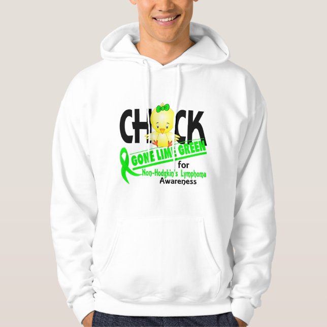 Non-Hodgkins Lymphom-Küken gegangenes Limones Grün Hoodie (Vorderseite)