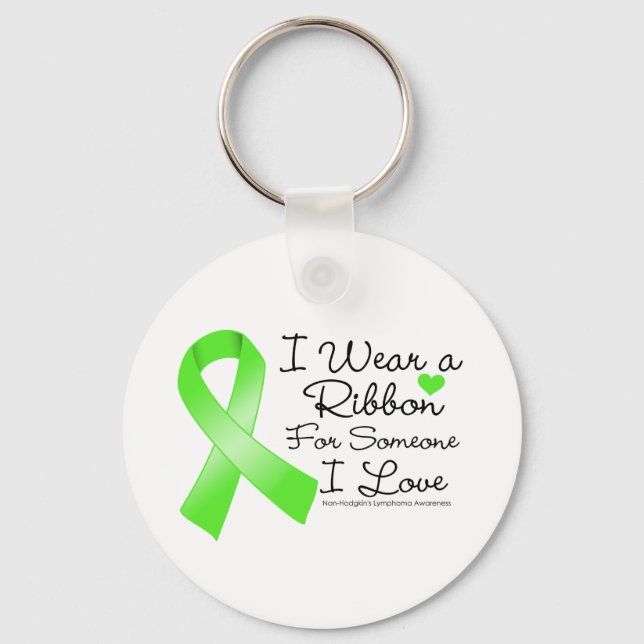 Non-Hodgkins Lymphom Ribbon Jemand I Liebe Schlüsselanhänger (Vorderseite)