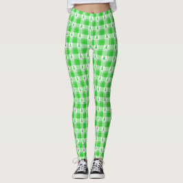 Non-Hodgkin's Lymphoma Awareness Plaid Green Leggings